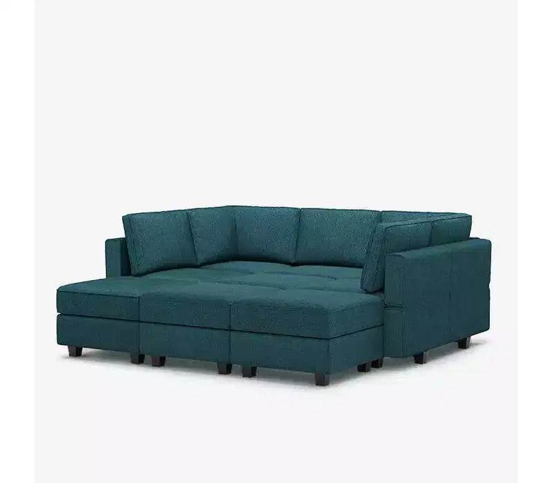 Divano letto modulare Terry con contenitore (9 sedute + 7 braccioli)