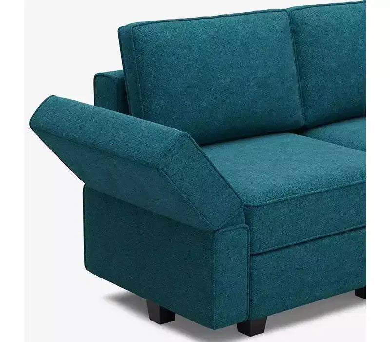 Divano letto modulare Terry con contenitore (9 sedute + 7 braccioli)