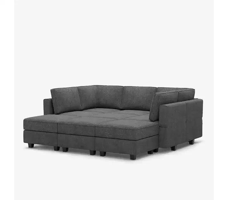 Divano letto modulare Terry con contenitore (9 sedute + 7 braccioli)