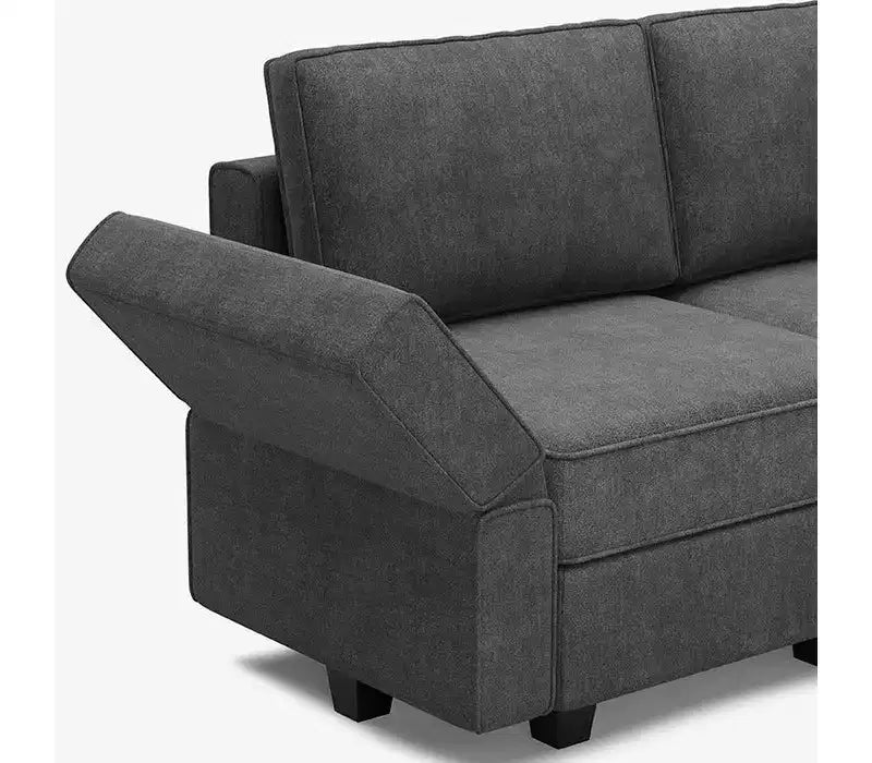 Divano letto modulare Terry con contenitore (9 sedute + 7 braccioli)