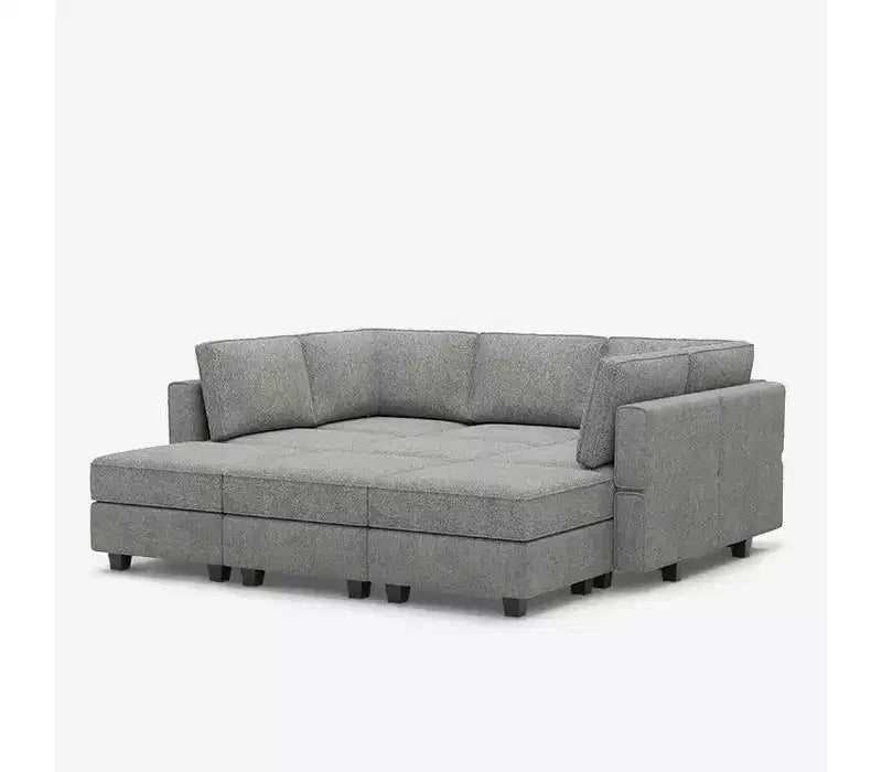 Divano letto modulare Terry con contenitore (9 sedute + 7 braccioli)