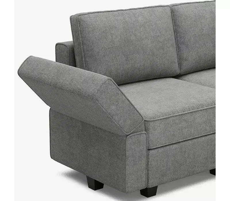 Divano letto modulare Terry con contenitore (9 sedute + 7 braccioli)