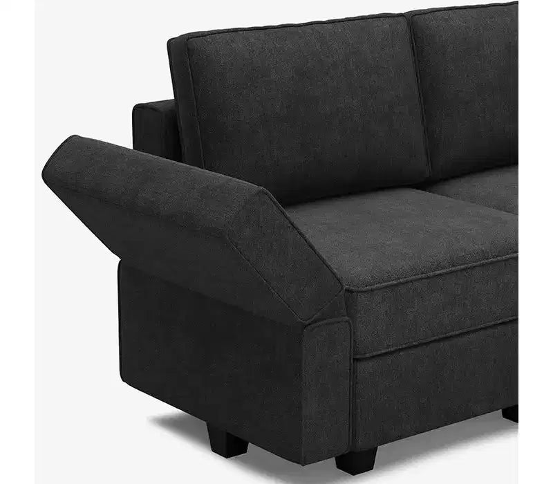 Divano letto modulare Terry con contenitore (9 sedute + 7 braccioli)