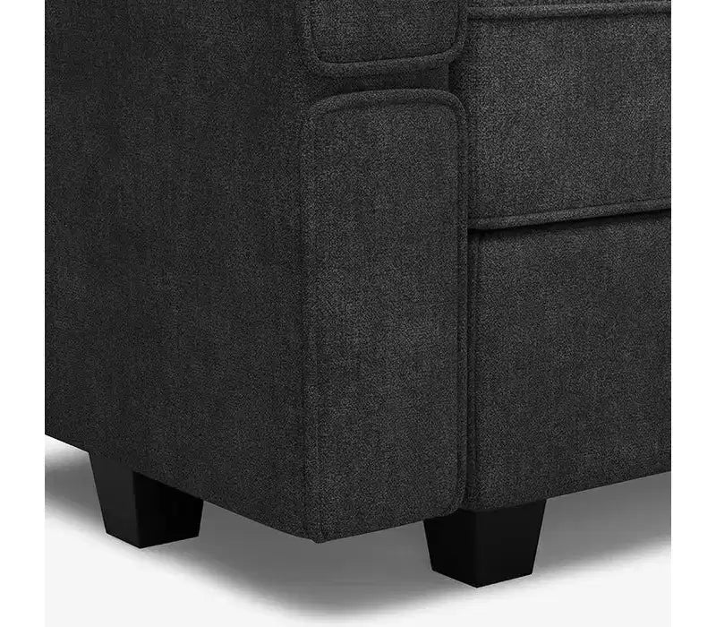 Divano letto modulare Terry con contenitore (9 sedute + 7 braccioli)