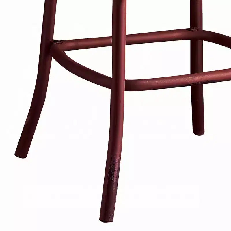 Sgabello da bar in metallo e legno con schienale a X