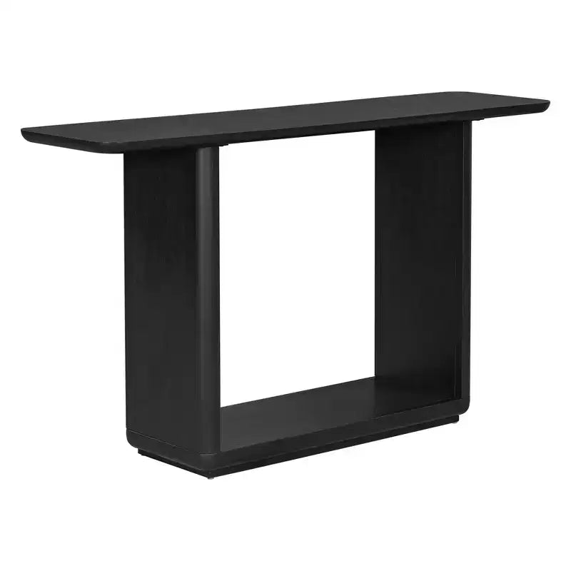 Consolle moderna in legno Edana con base a U e angoli arrotondati