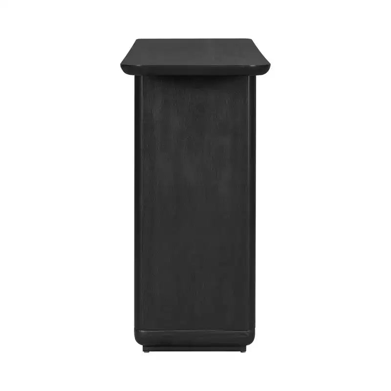 Consolle moderna in legno Edana con base a U e angoli arrotondati