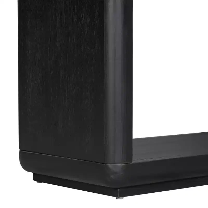 Consolle moderna in legno Edana con base a U e angoli arrotondati