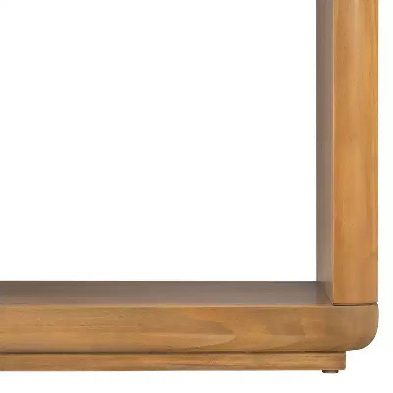 Consolle moderna in legno Edana con base a U e angoli arrotondati
