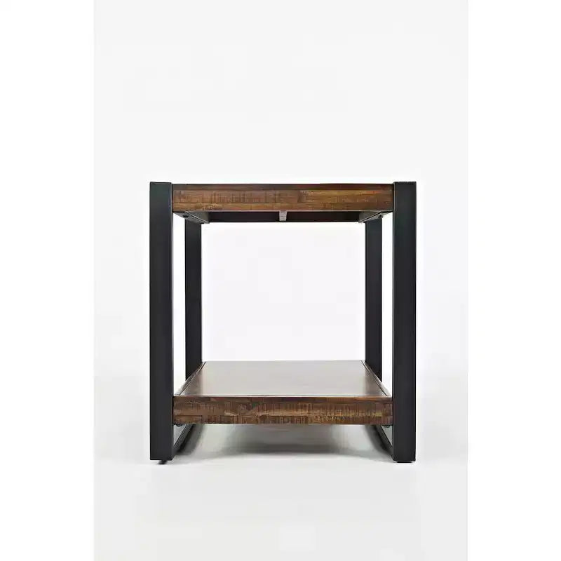 Loftworks Tavolino d'Appoggio Industriale Moderno Effetto Invecchiato in Acacia