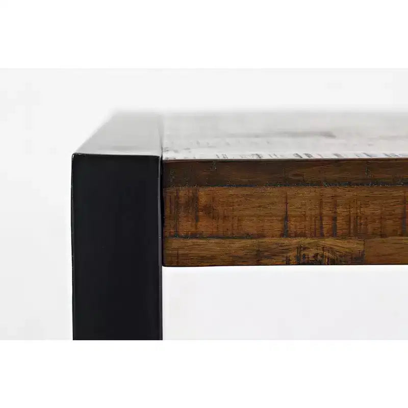 Loftworks Tavolino d'Appoggio Industriale Moderno Effetto Invecchiato in Acacia