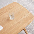 Tavolino in legno massiccio con ripiano contenitore per soggiorno