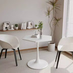 31,5 Tavolino moderno esagonale con piano in marmo bianco stampato e base in metallo per sala da pranzo salotto bianco