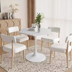 31,5 Tavolino moderno esagonale con piano in marmo bianco stampato e base in metallo per sala da pranzo salotto bianco