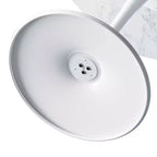 31,5 Tavolino moderno esagonale con piano in marmo bianco stampato e base in metallo per sala da pranzo salotto bianco