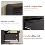 Cassettiera arcuata a 6 cassetti, mobile in legno largo 119 cm con profilo curvo per camera da letto moderna, soggiorno, ingresso, cameretta