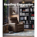 Poltrona Reclinabile Oversize per Adulti, Recliner Manuale in Pelle PU Extra Largo, Cuscino Spugna 1.5X Più Spesso, Comoda Poltrona Relax