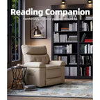 Poltrona Reclinabile Oversize per Adulti, Recliner Manuale in Pelle PU Extra Largo, Cuscino Spugna 1.5X Più Spesso, Comoda Poltrona Relax