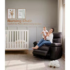 Poltrona Reclinabile Oversize per Adulti, Recliner Manuale in Pelle PU Extra Largo, Cuscino Spugna 1.5X Più Spesso, Comoda Poltrona Relax