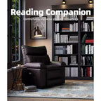 Poltrona Reclinabile Oversize per Adulti, Recliner Manuale in Pelle PU Extra Largo, Cuscino Spugna 1.5X Più Spesso, Comoda Poltrona Relax