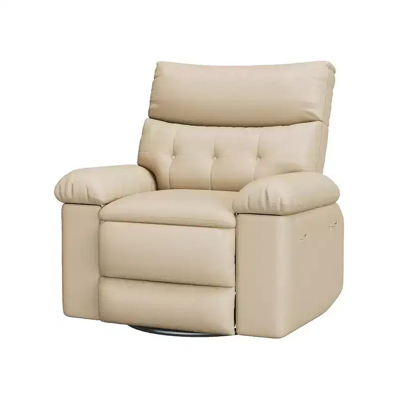 Poltrona Reclinabile Oversize per Adulti, Recliner Manuale in Pelle PU Extra Largo, Cuscino Spugna 1.5X Più Spesso, Comoda Poltrona Relax