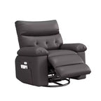 Acekool Oversized Recliner Chair for Adults, Extra Wide PU Leather Manual Recliner, 1.5X Thick Sponge Cushion, Comfortable Lazy Armchair