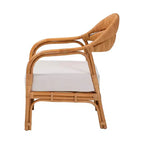 Poltrona Bohemian Rattan Peel 26 con Rivestimento in Tessuto