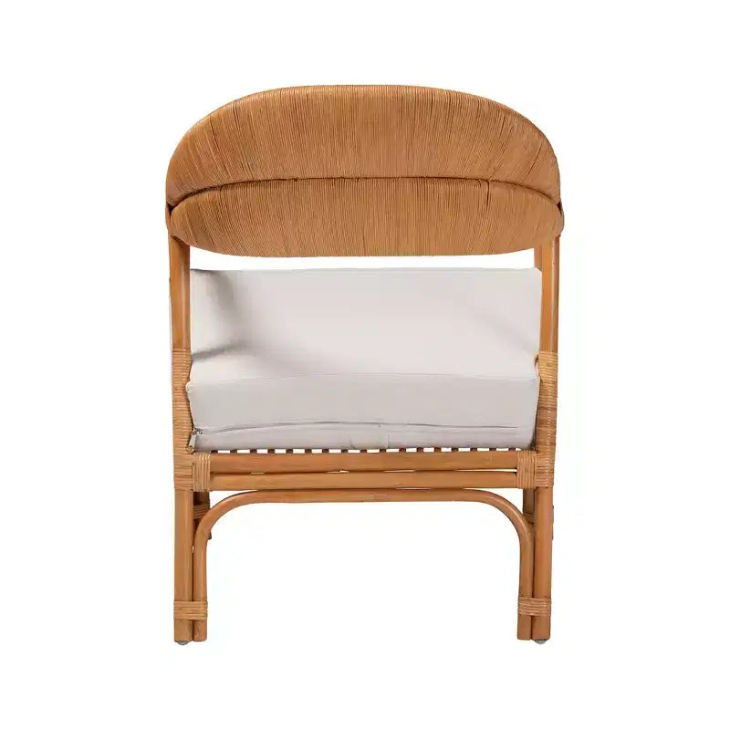 Poltrona Bohemian Rattan Peel 26 con Rivestimento in Tessuto