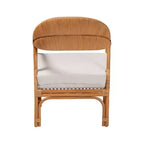 Poltrona Bohemian Rattan Peel 26 con Rivestimento in Tessuto