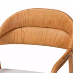 Poltrona Bohemian Rattan Peel 26 con Rivestimento in Tessuto