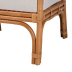 Poltrona Bohemian Rattan Peel 26 con Rivestimento in Tessuto