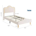 Struttura letto principessa, doppia/matrimoniale/queen size, con testiera regolabile e rivestimento in velluto - Letto a piattaforma per bambini