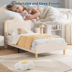 Struttura letto principessa, doppia/matrimoniale/queen size, con testiera regolabile e rivestimento in velluto - Letto a piattaforma per bambini