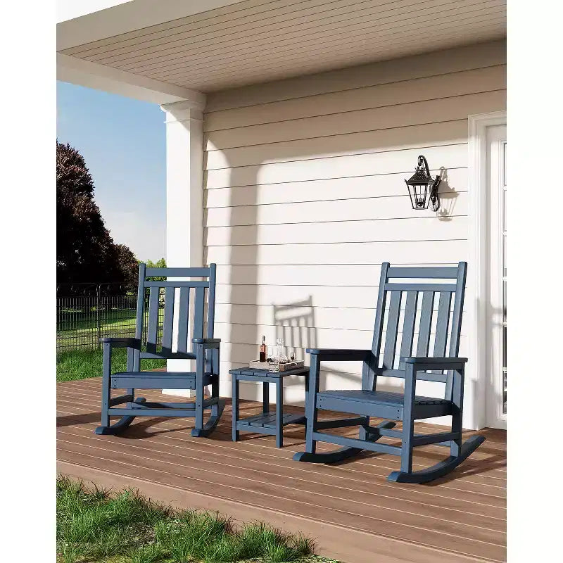 Tavolino da Esterno a 2 Ripiani, 45 cm, in HDPE, Resistente alle Intemperie, per Patio, Giardino, Piscina, Terrazza, Interni, Cortile, Bianco