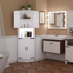 Mobile angolare alto da 65" per fattoria, 5 ripiani e porte USB e prese di corrente, organizer salvaspazio per soggiorno, bar, cucina, bagno