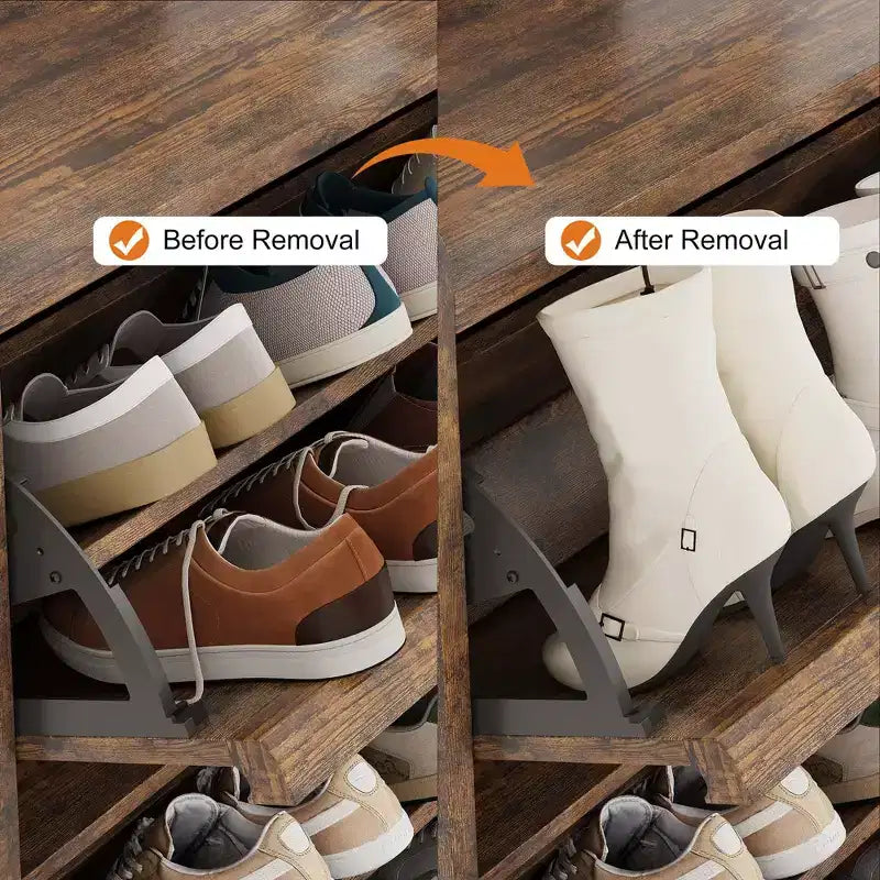 GarveeHome Scarpiera con 6 Cassetti a Ribalta, Mobile Scarpiera in Legno con Ripiano Regolabile, Porta Scarpe, Scarpiera Nascosta per Ingresso