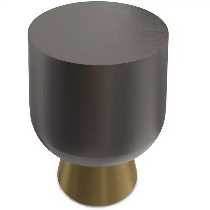 Tavolino Neal Contemporary da 14 pollici in fusione di alluminio, bronzo antico/ottone antico, completamente assemblato