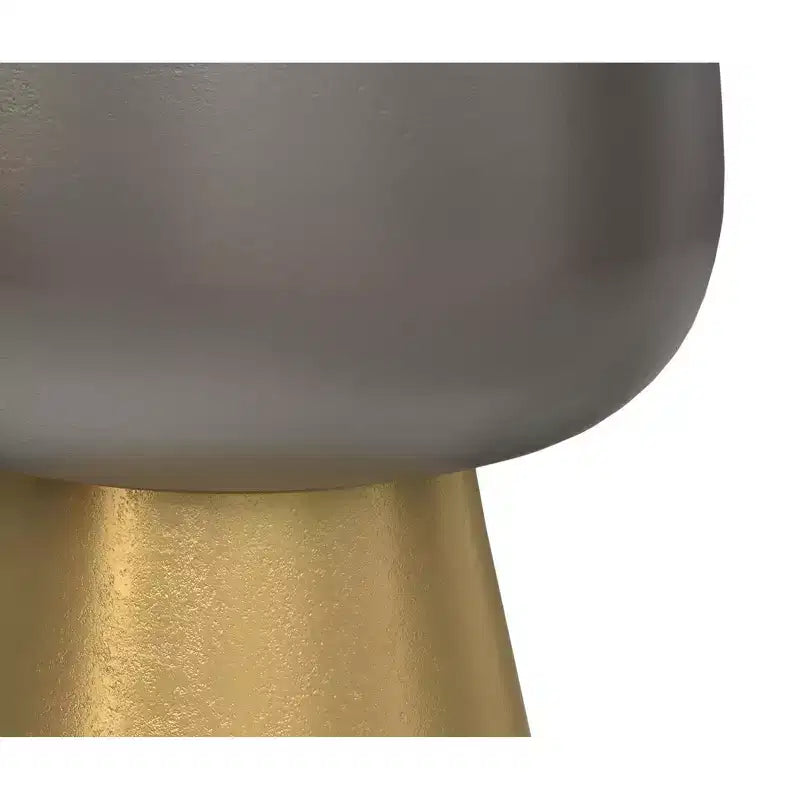 Tavolino Neal Contemporary da 14 pollici in fusione di alluminio, bronzo antico/ottone antico, completamente assemblato