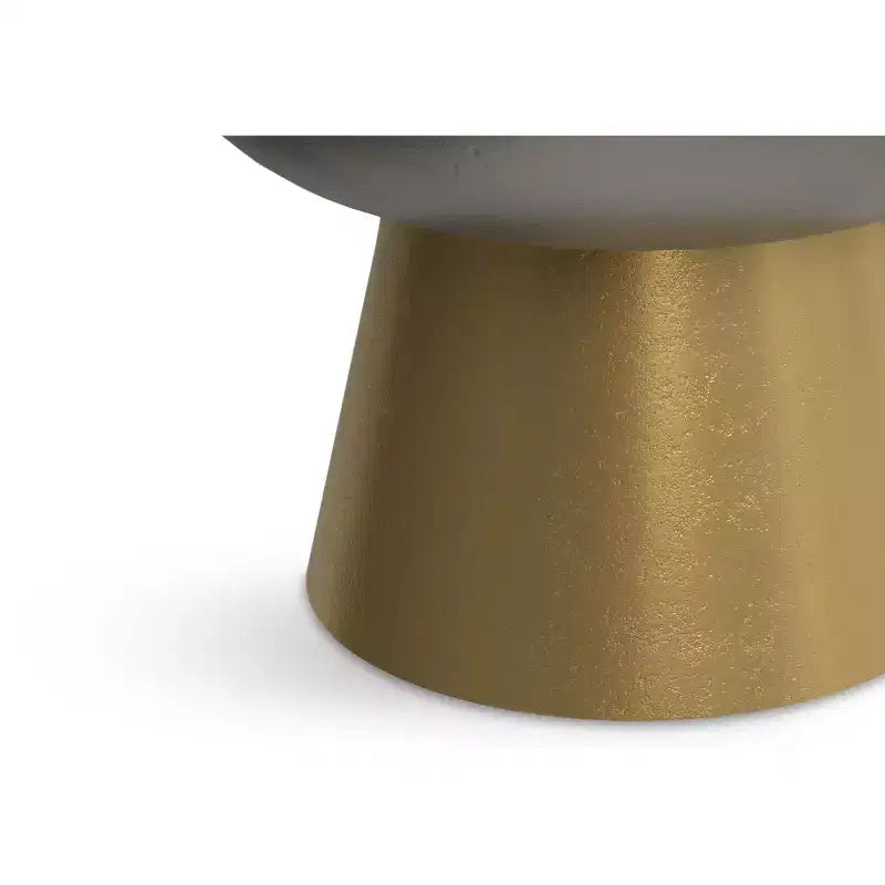 Tavolino Neal Contemporary da 14 pollici in fusione di alluminio, bronzo antico/ottone antico, completamente assemblato