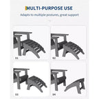 Poggiapiedi pieghevole per esterni in HDPE, poggiapiedi per sedia Adirondack, resistente alle intemperie per terrazza, cortile, patio esterno