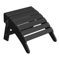 Folding Ottoman, HDPE Outdoor Footrest for Adirondack Chair, All-Weather Resistant for Deck Backyard Patio Outside