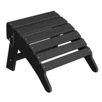 Folding Ottoman, HDPE Outdoor Footrest for Adirondack Chair, All-Weather Resistant for Deck Backyard Patio Outside
