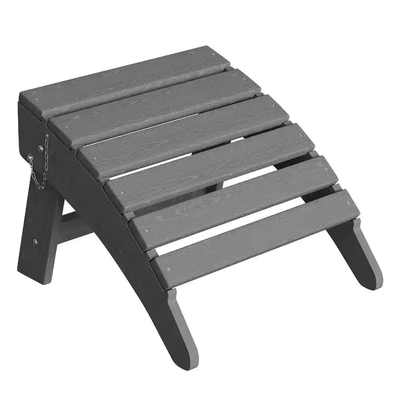 Poggiapiedi pieghevole per esterni in HDPE, poggiapiedi per sedia Adirondack, resistente alle intemperie per terrazza, cortile, patio esterno