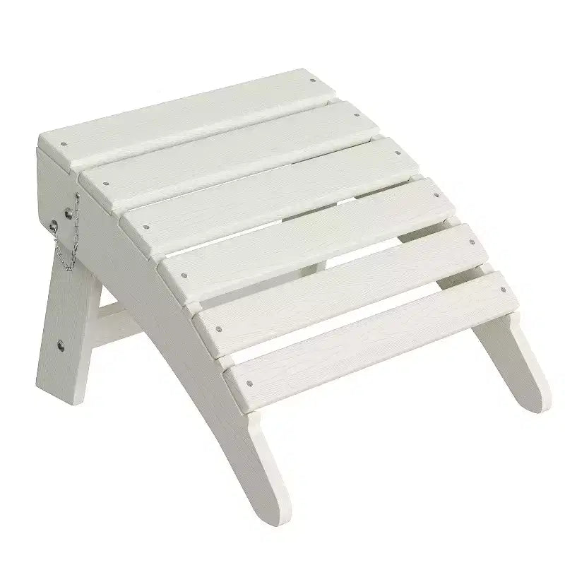 Poggiapiedi pieghevole per esterni in HDPE, poggiapiedi per sedia Adirondack, resistente alle intemperie per terrazza, cortile, patio esterno