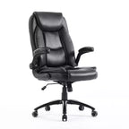 Ora Maison Big & Tall Office Chair  Leather Desk Chair with Adjustable Recline & Height and Flip-Up Armrests