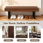 Sullivan Farmhouse 59 Wood Bench, Panchina portatile in legno in stile moderno e versatile
