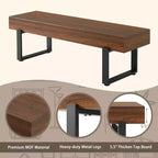 Sullivan Farmhouse 59 Wood Bench, Panchina portatile in legno in stile moderno e versatile