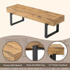 Sullivan Farmhouse 59 Wood Bench, Panchina portatile in legno in stile moderno e versatile