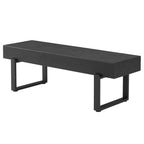 Sullivan Farmhouse 59 Wood Bench, Panchina portatile in legno in stile moderno e versatile