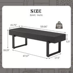 Sullivan Farmhouse 59 Wood Bench, Panchina portatile in legno in stile moderno e versatile